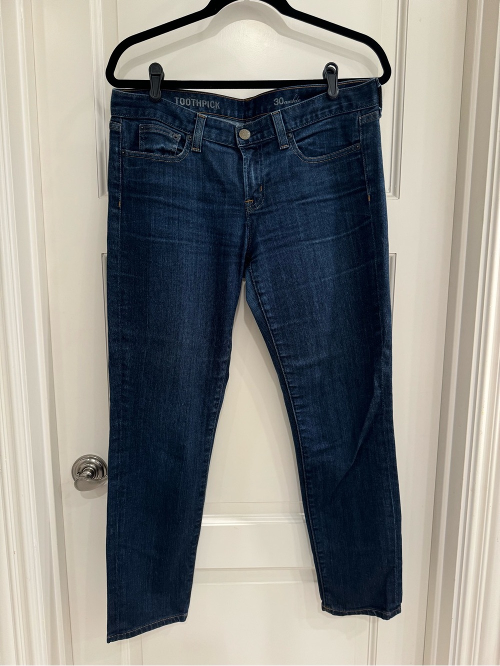 J. Crew Dark Blue Toothpick Straight-Leg Women's Jeans